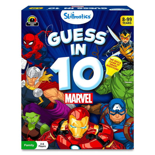 Skillmatics Guess in 10 Marvel, Perfect for Boys, Girls, Kids, Teens, Adults Who Love Card Games, Board Games, Toys, Avengers, Spiderman, Iron Man, Gifts for Ages 8-99 YRS