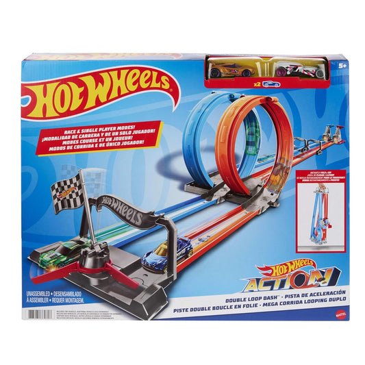 Hot Wheels Action Dual Loop Dash - with 2 Cars