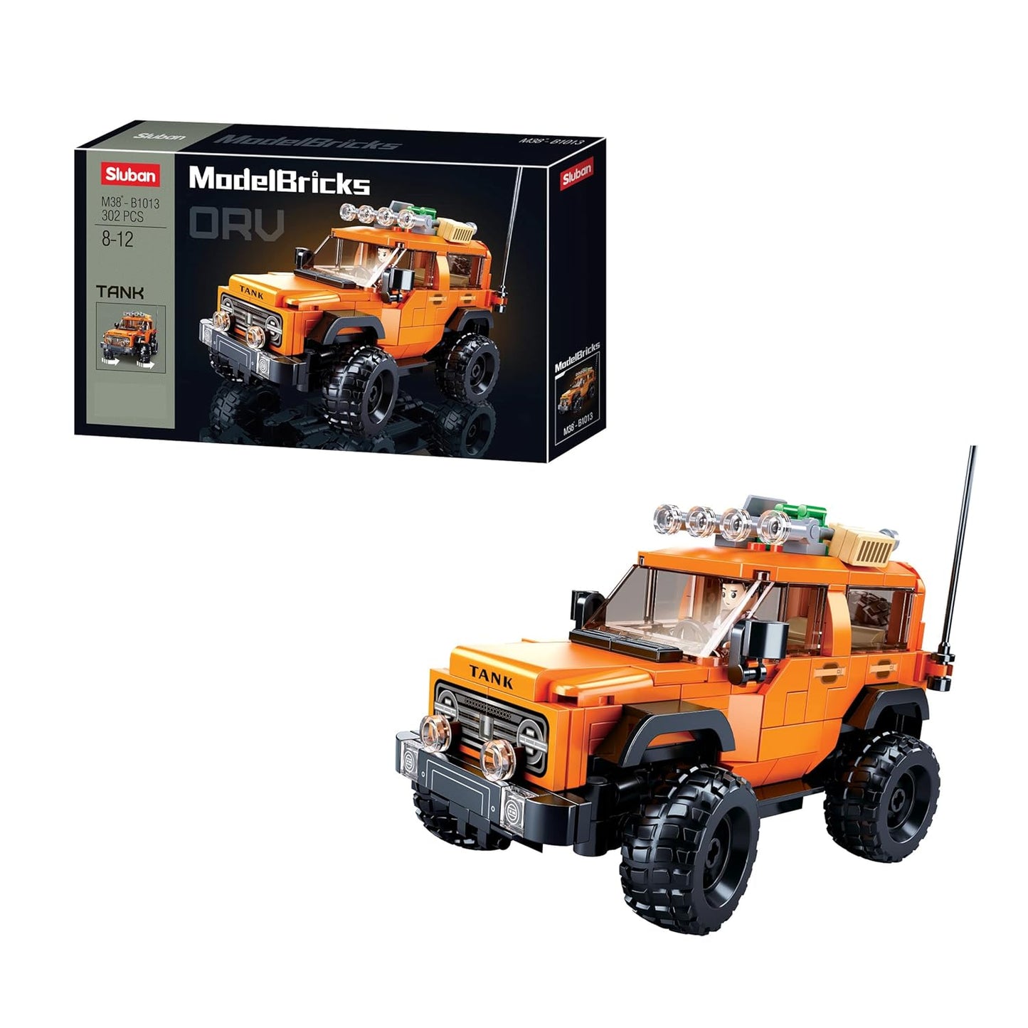 Sluban Model Bricks-Tank 300 SUV (302 pcs) Building Blocks Kit - TOY -  for Boys and Girls Aged 8 Years and Above Creative Construction Set