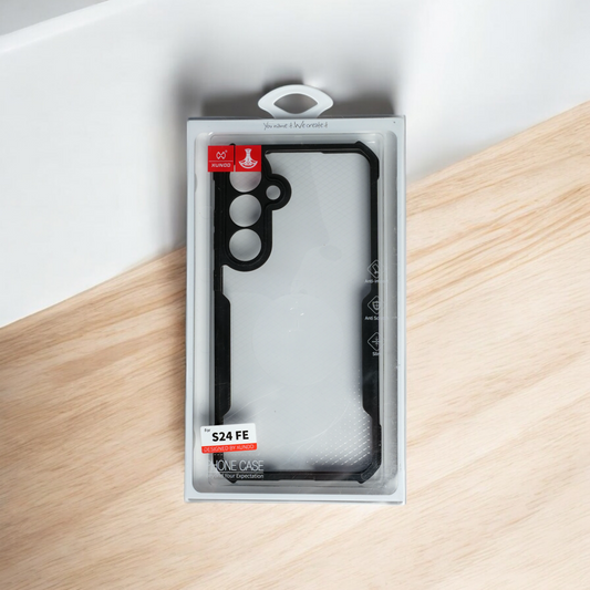 XUNDO S24 FE Case | Black, Camera Bump Protector, Pack of : 1