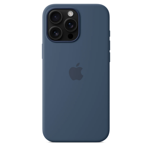 Silicon Back Cover | iPhone 16 Pro Max (Dark Blue, Grip Case, Silicon, Pack of: 1)