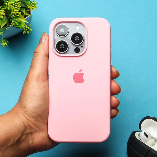 Silicon Back Cover | iPhone 16 Pro Max (Light Pink, Grip Case, Silicon, Pack of: 1)