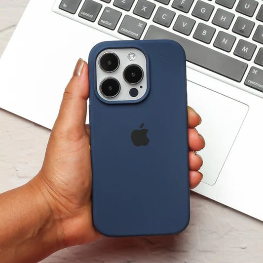 Silicon Back Cover | iPhone 16 Pro (Dark Blue, Grip Case, Silicon, Pack of: 1)