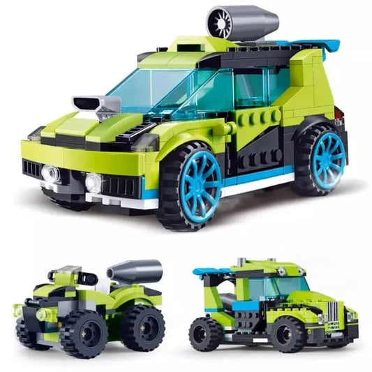 estie toys Construction BlocksToys,Construction Kit, STEM Learning Building Bricks Set, Birthday Gifts for Kids Children Girls Boys (30 in1 Rally Race Car), Set Of 1