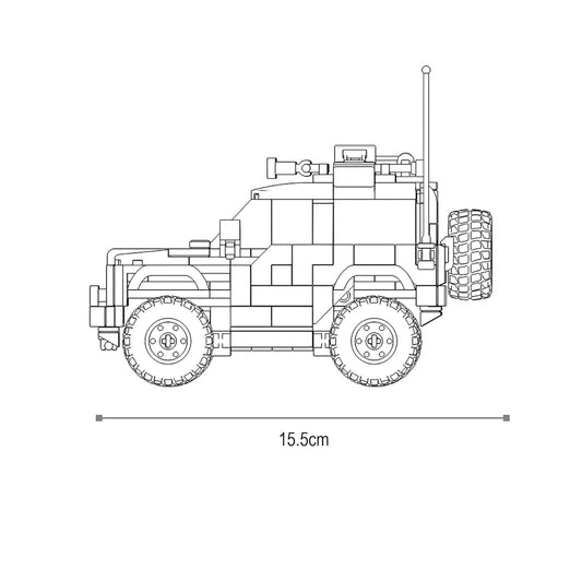 Sluban Model Bricks-Tank 300 SUV (302 pcs) Building Blocks Kit - TOY -  for Boys and Girls Aged 8 Years and Above Creative Construction Set