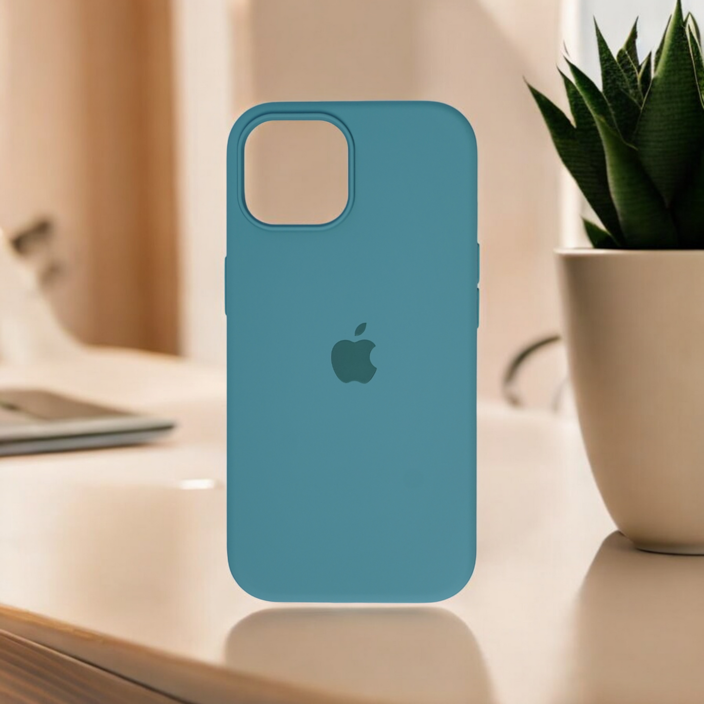Silicon Back Cover | iPhone 15 (Light Blue, Grip Case, Silicon, Pack of: 1)