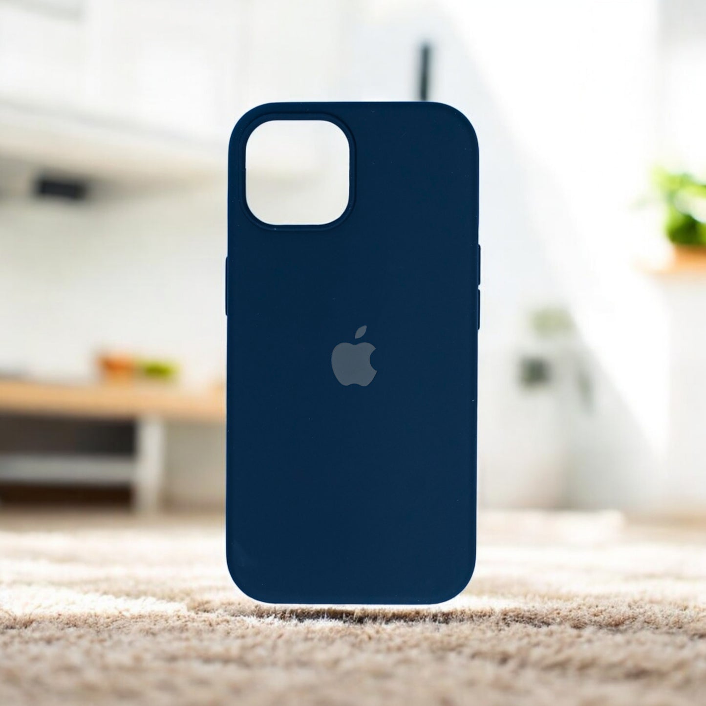 Silicon Back Cover | iPhone 15 Pro (Dark Blue, Grip Case, Silicon, Pack of: 1)