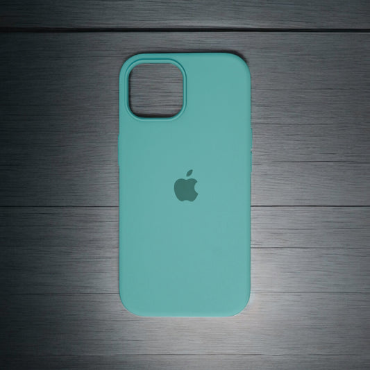 Silicon Back Cover | iPhone 15 Pro Max (Greenish Blue, Grip Case, Silicon, Pack of: 1)