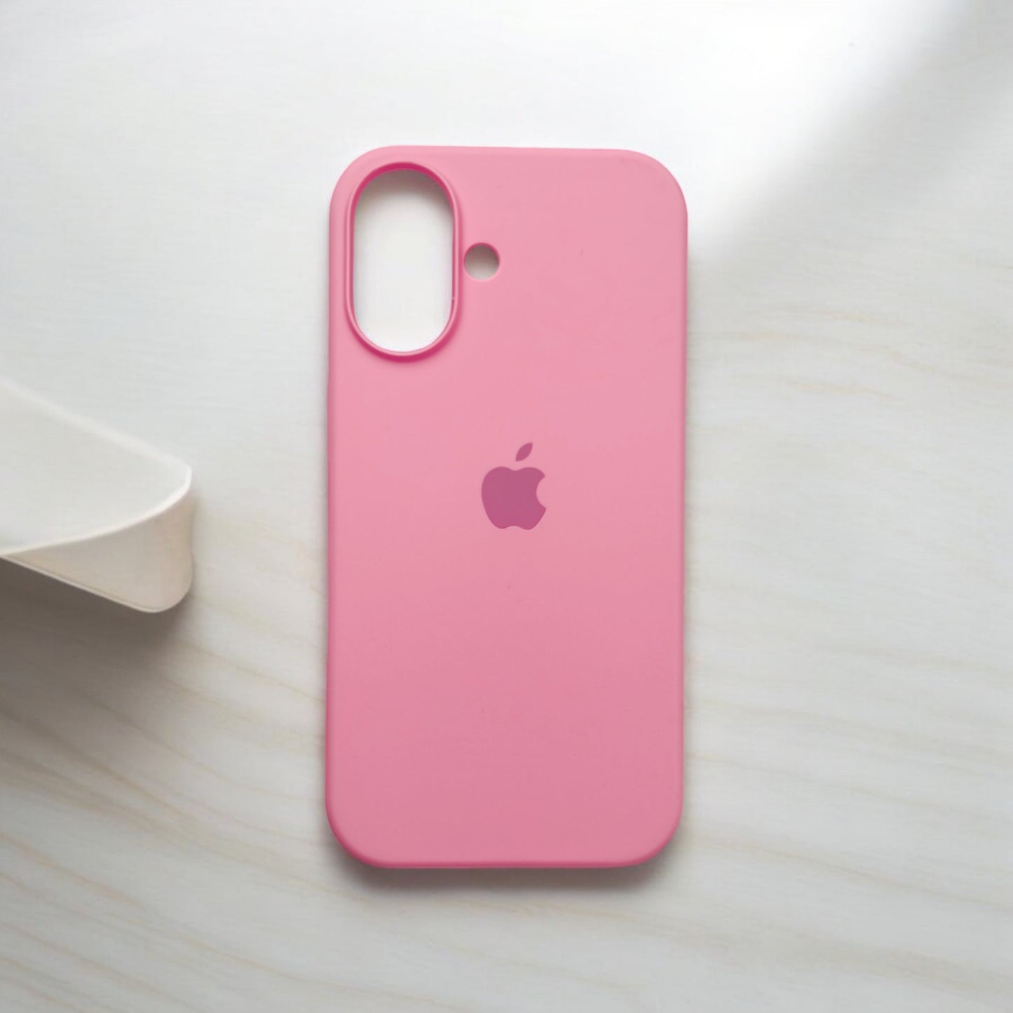 Silicon Back Cover | iPhone 16 (Pink, Grip Case, Silicon, Pack of: 1)
