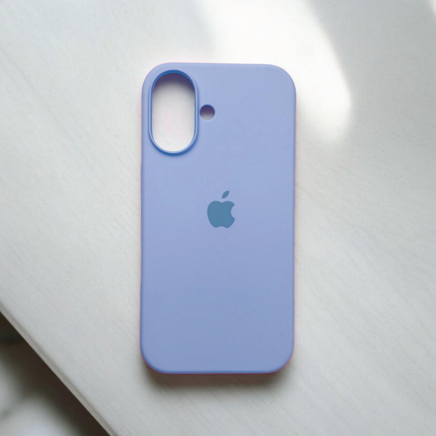 Silicon Back Cover | iPhone 16 (Light Blue, Grip Case, Silicon, Pack of: 1)