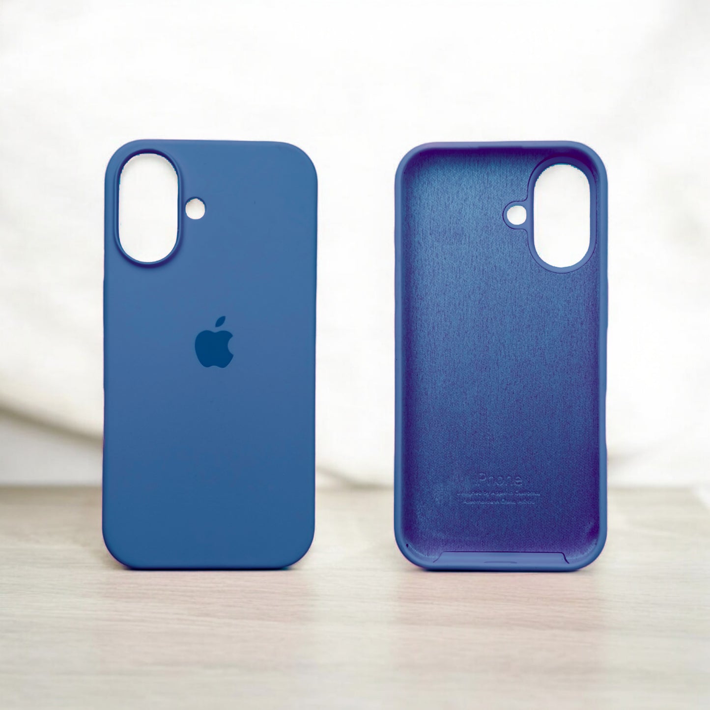 Silicon Back Cover | iPhone 16 (Dark Blue, Grip Case, Silicon, Pack of: 1)