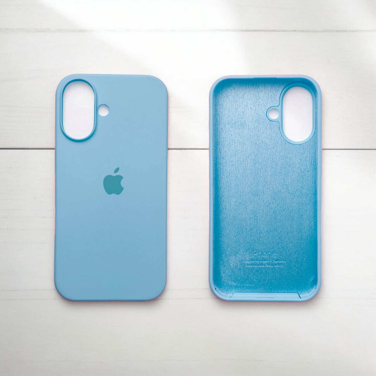 Silicon Back Cover | iPhone 16 (Blue, Grip Case, Silicon, Pack of: 1)