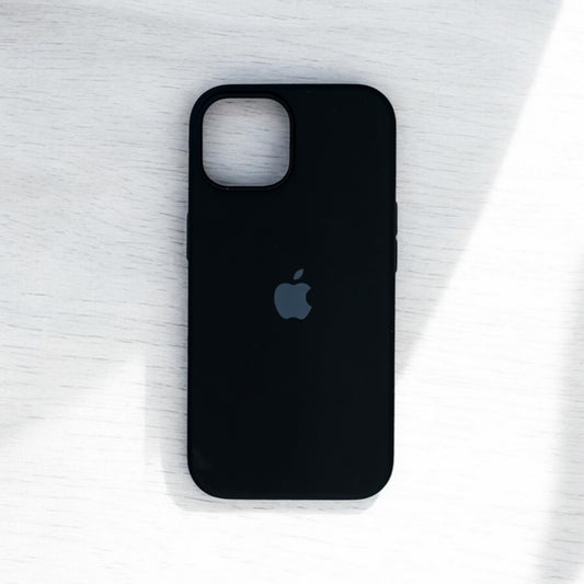 Silicon Back Cover | iPhone 15 Pro Max (Black, Grip Case, Silicon, Pack of: 1)