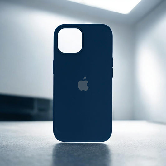 Silicon Back Cover | iPhone 14 Pro Max (Dark Blue Grip Case, Silicon, Pack of: 1)