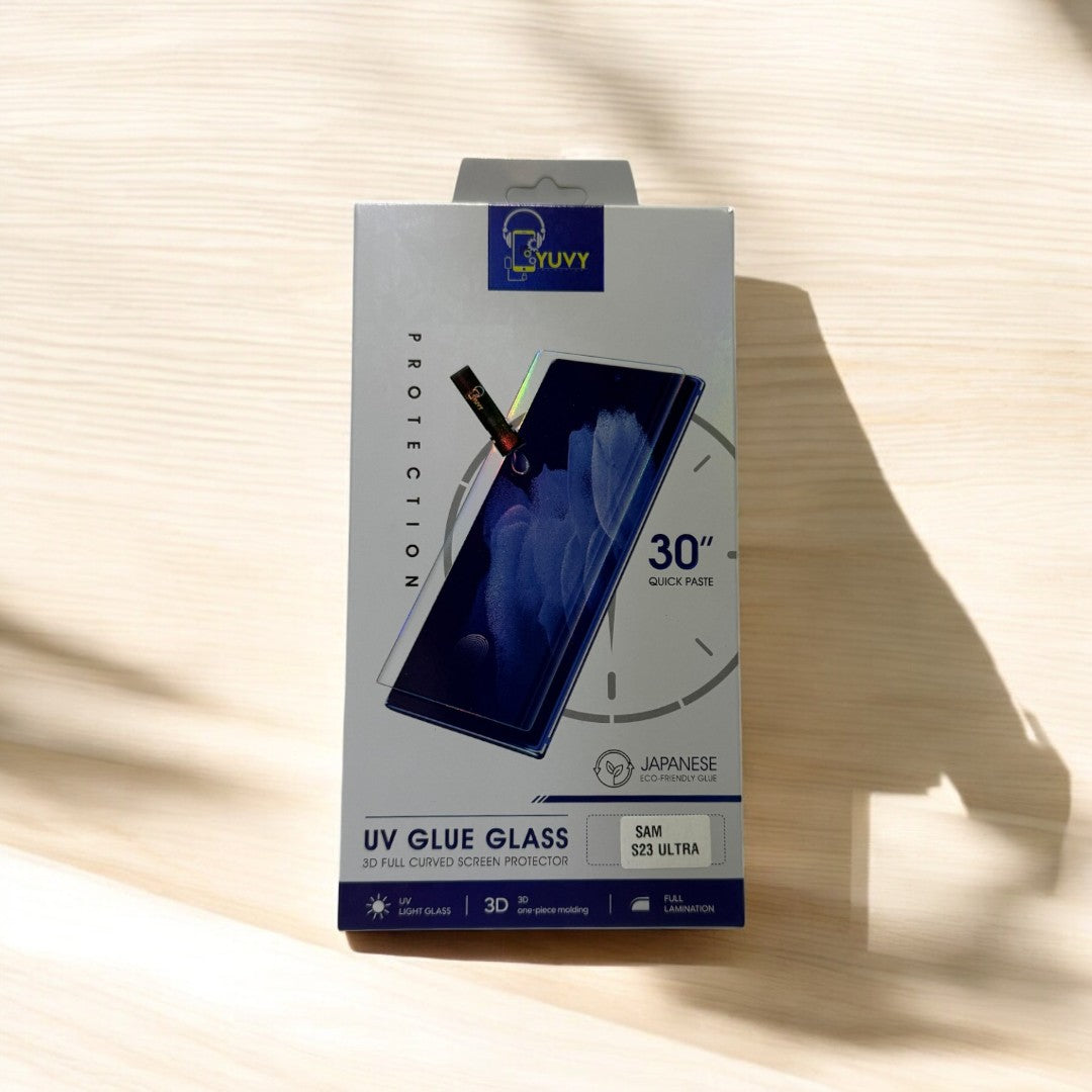 TEMPERED GLASS | Samsung S23 Ultra | 3D Full Curved UV Glue Screen Protector