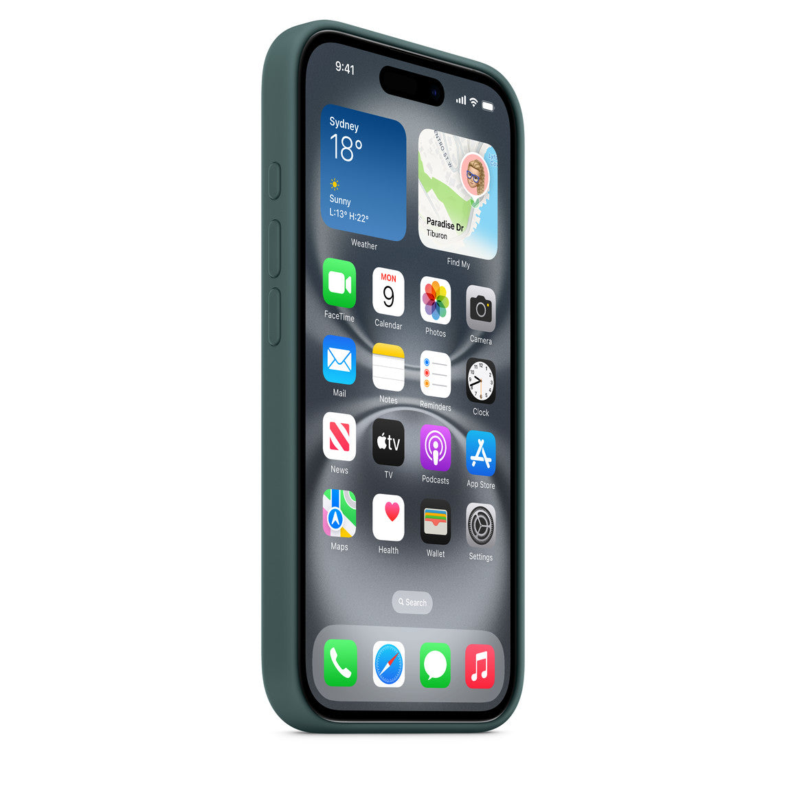 Silicon Back Cover | iPhone 16 (Dark Green, Grip Case, Silicon, Pack of: 1)