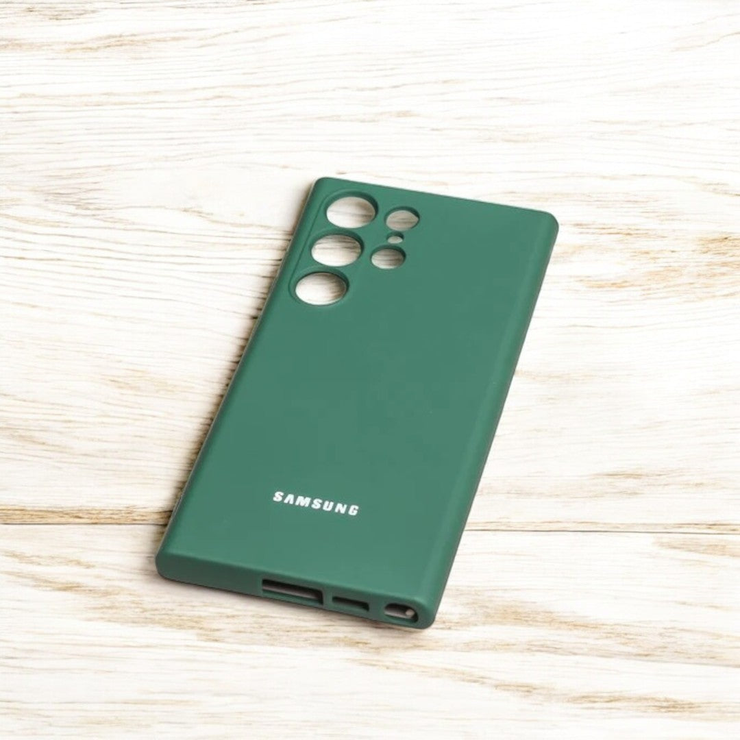 Silicon Back Cover | Samsung S23 Ultra  (Green, Grip Case, OG Silicon, Pack of: 1)