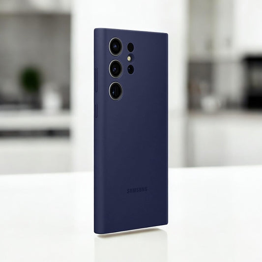 Silicon Back Cover | Samsung S24 Ultra  (Dark Blue, Grip Case, OG Silicon, Pack of: 1)